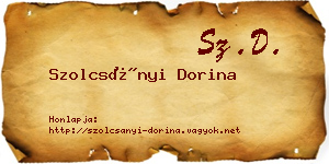 Szolcsányi Dorina névjegykártya