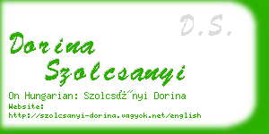 dorina szolcsanyi business card